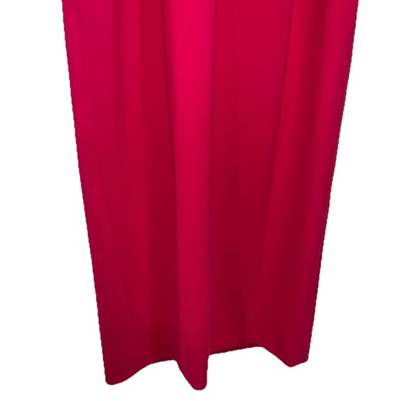 CAROLINA HERRERA Pink Crepe Midi Dress 4 Slit Cocktail Party Wedding Guest new - Picture 11 of 16